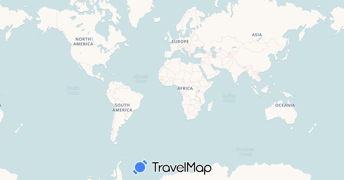 TravelMap itinerary: boat, rowing in United States (North America)